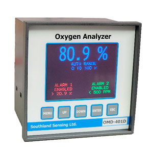 Analisador Online Percentual Oxigênio, 1/4 DIN, Sensor Remoto